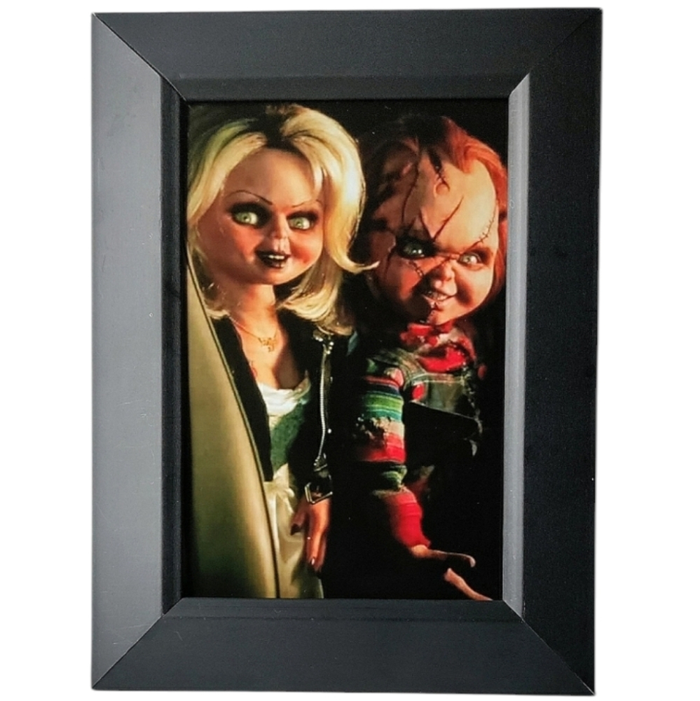 bride of chucky chucky and tiffany framed photo print Classic horror movie 90a